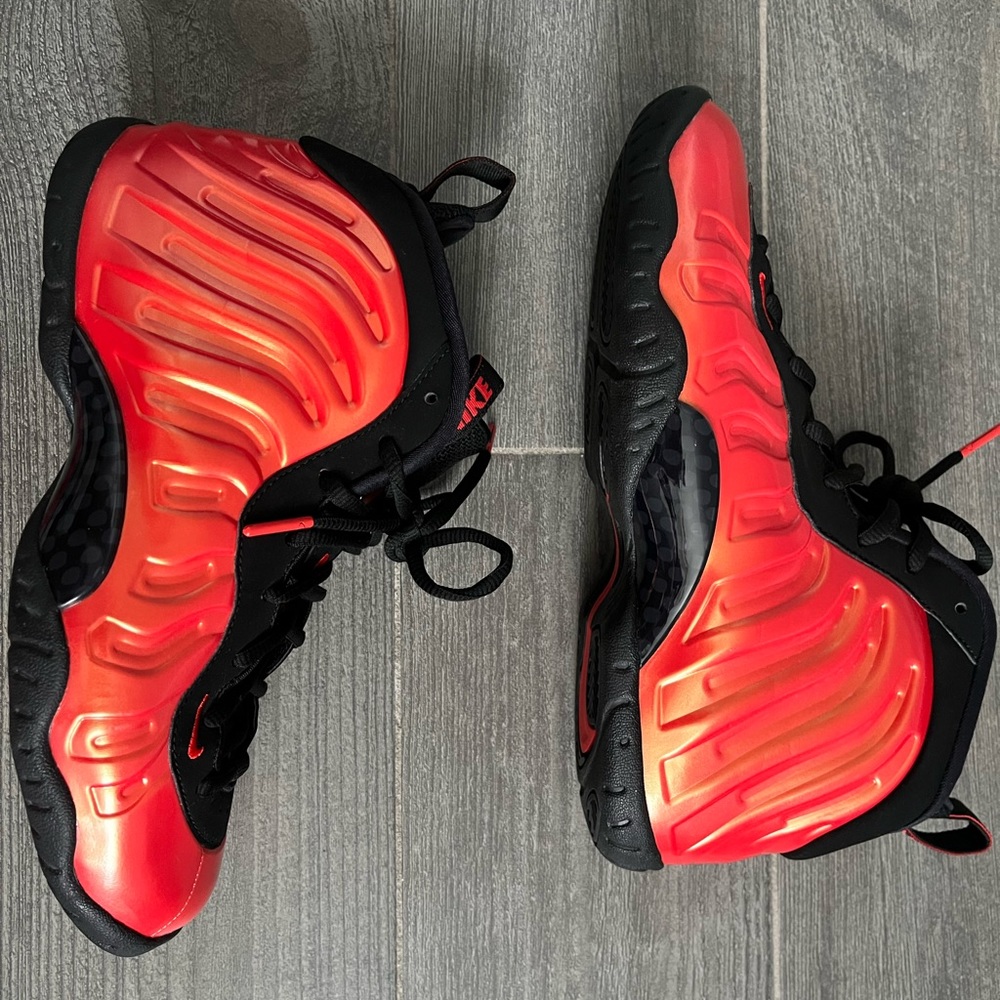 Nike red/habanero foam posite